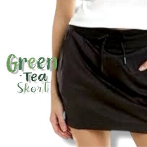 GreenTea Skort Black Activewear Women’s Size Large EUC